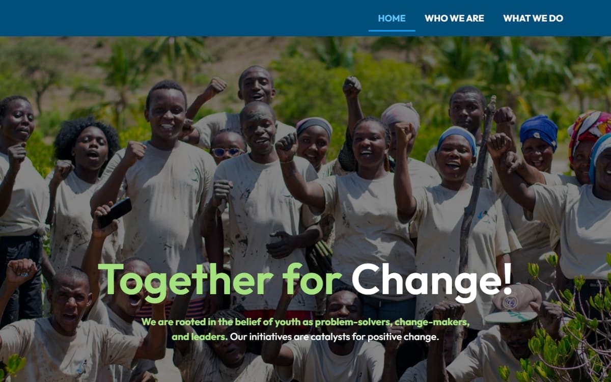 Screenshot of the Youth Pawa website